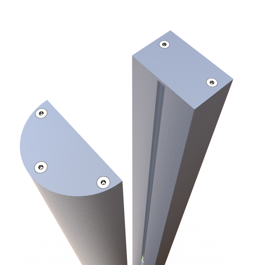 Square and half round post profiles