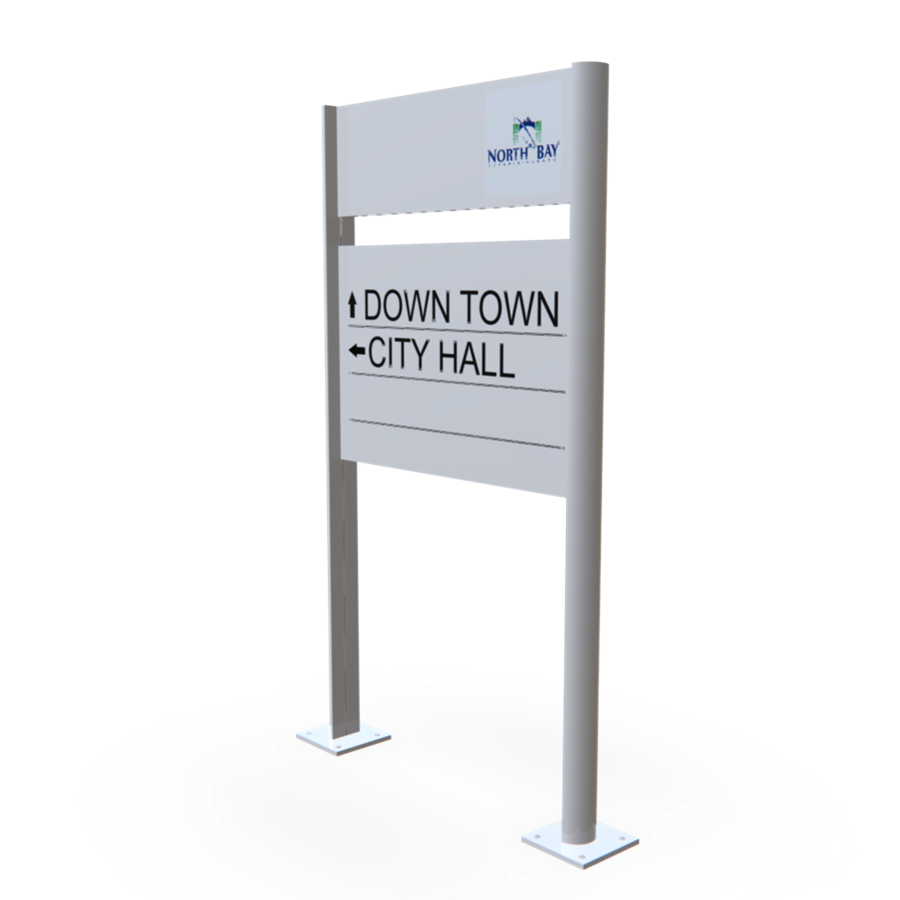 Direct burial post and panel sign