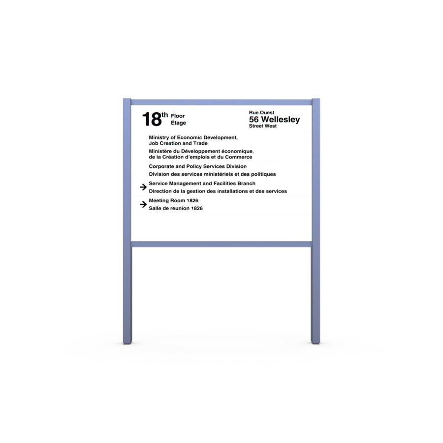 Single panel sign