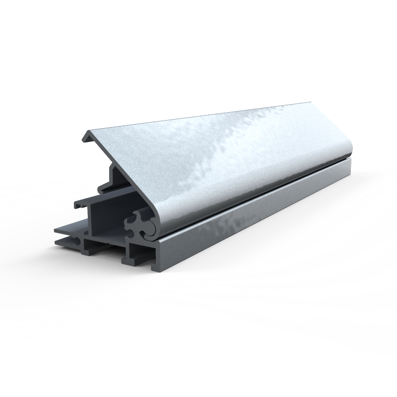 Snap frame rails open, showing the front-loading profile
