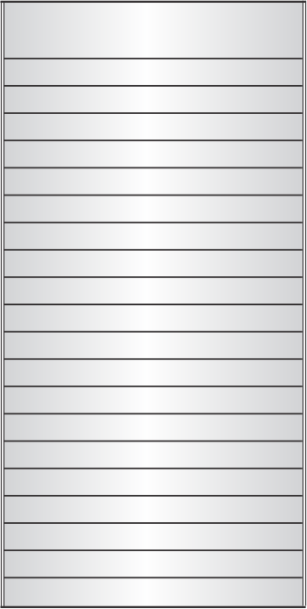 pc600 x 49"h directory with a 5" header