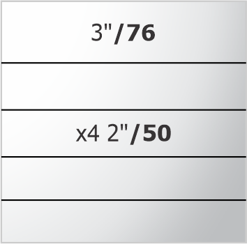 CL300 x 11.8"h directory with a 3" header
