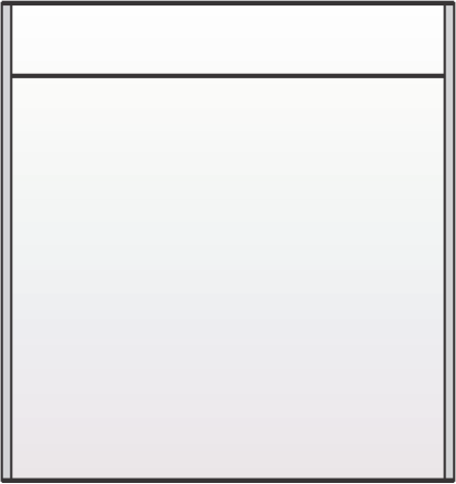IN11 x 13.125"h sign frame with a 2" header