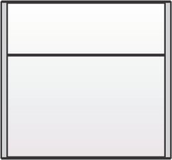 IN120 x 6.125"h sign frame with a 2" header