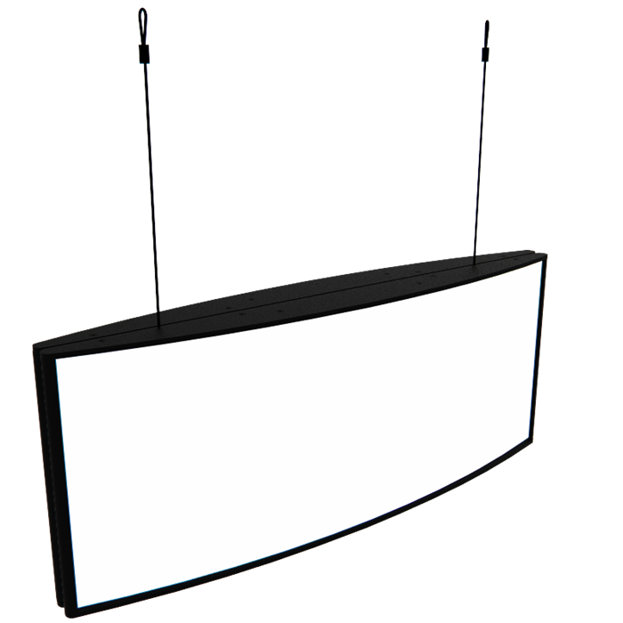 pc400 x 9"h d/s suspended sign frame - slim design