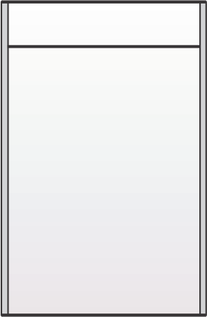 ST200 x 14.125"h sign frame with a 2" header