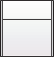 ST100 x 6.125"h sign frame with a 2" header