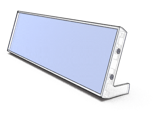 CL120 x 10"w boomerang desktop sign frame