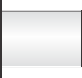 pc200 x 12"w d/s flag sign frame