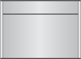 E11 x 8.125"h sign frame with a 2" header