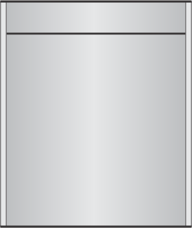 E11 x 14.125"h sign frame with a 2" header