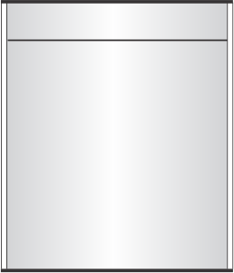 pc11 x 14.125"h sign frame with a 2" header