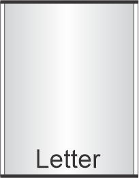 pc Letter x 11"h sign frame