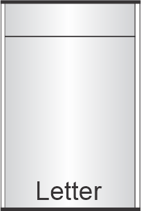 pc Letter x 13.125"h sign frame with a 2" header